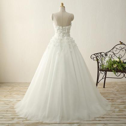 Strapless Sweetheart Tulle Wedding Dress With..