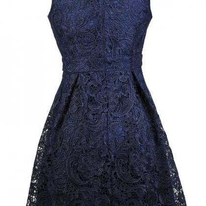 Sleeveless Lace Midi Dress With Crystal Embellishments on Luulla