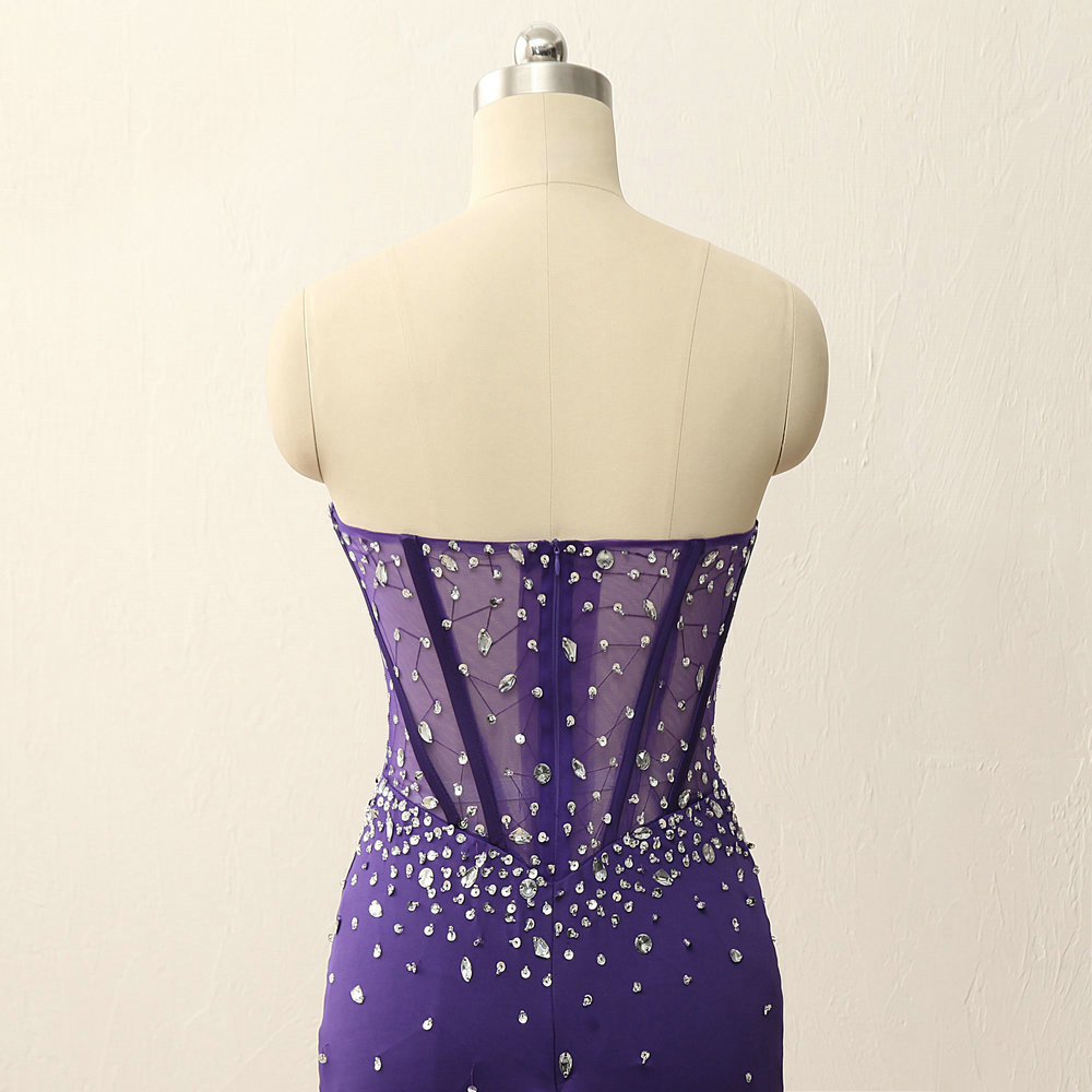 Exquisite Mermaid Sweetheart Sleeveless Satin Leopard Print Sweep Train Prom Dress