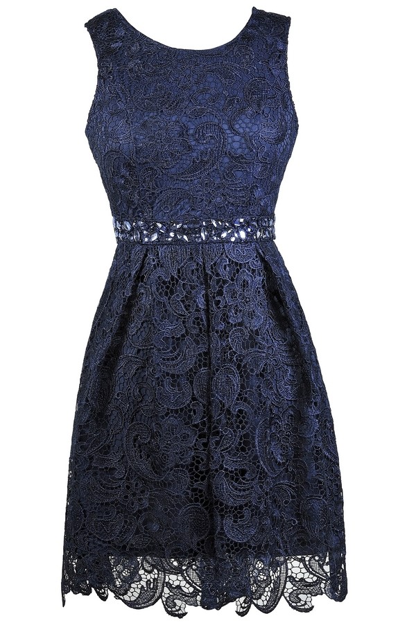 Sleeveless Lace Trim Detail Midi Dress